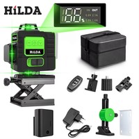 HILDA 16/12 Lines Super Powerful 4D Laser Level Green Beam High-precision Automatic 360 Horizontal And Vertical Self Leveling