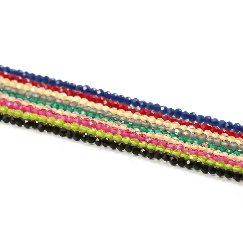 3 szt. 2/3mm Naturalny Kamień Spinel Szlifowany Wielokolorowe Luźne Koraliki Dystansowe do Wyrobu Biżuterii DIY Naszyjnik Kolczyki Bransoletka Akcesoria — zdjęcie 6