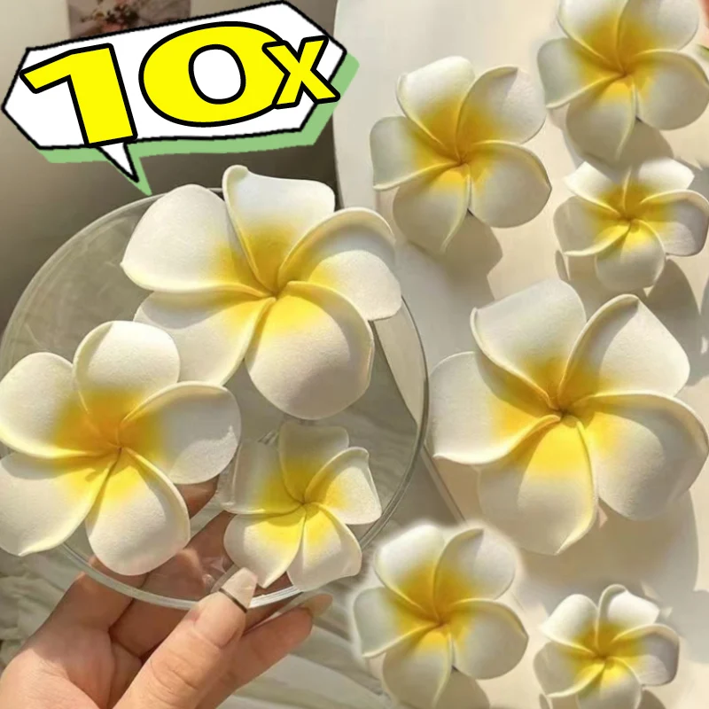 Plumeria Flower Hair Clips For Women Hairpins Girls Side Bangs Clips Flower Barrette Hawaiian Wedding Party Bag Hat Accessories