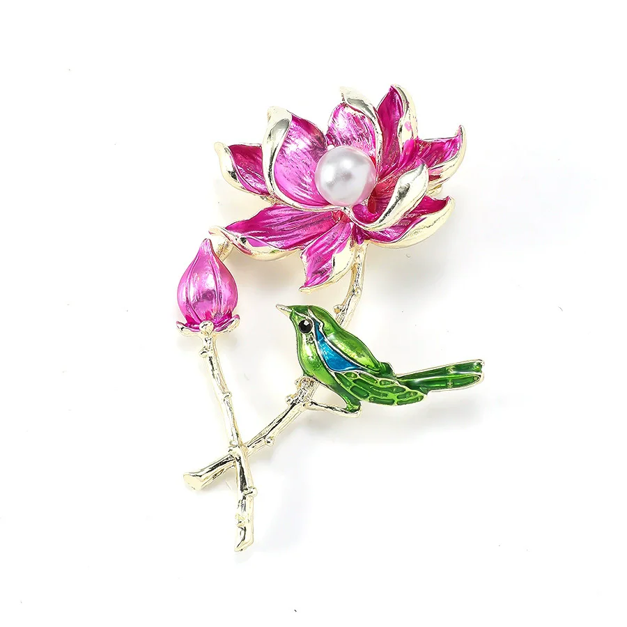 1Pc Beautiful Lotus Brooch for Women Girls Flower Brooches Pins Corsage Jewelry Trendy Accessories Summer Holiday Gifts 2026