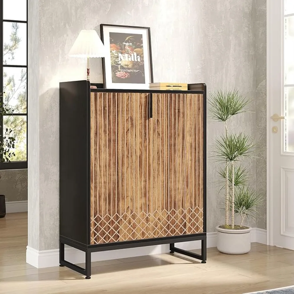 

Storage Cabinet for Entryway, 25 Pairs Wooden Shoe Cabinets, Modern Shoe Organizer Storage for Living Room, Bedroom