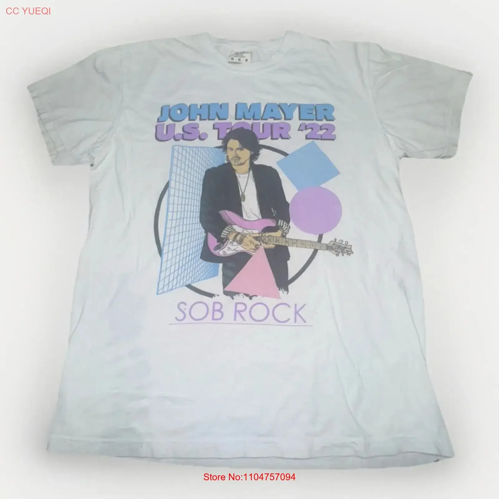 John Mayer T Shirt SOB Rock Tour 2022 Size Medium Band White Shirtn Cohen Swift vintage Washed Casual fashion