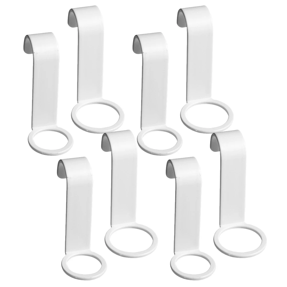 

8pcs Storage Hooks Soap Bottle Holder Bathroom Wall Mount Pump Dispenser Rack Shower Gel Shampoo Hooks White 2 5 inch 3 1