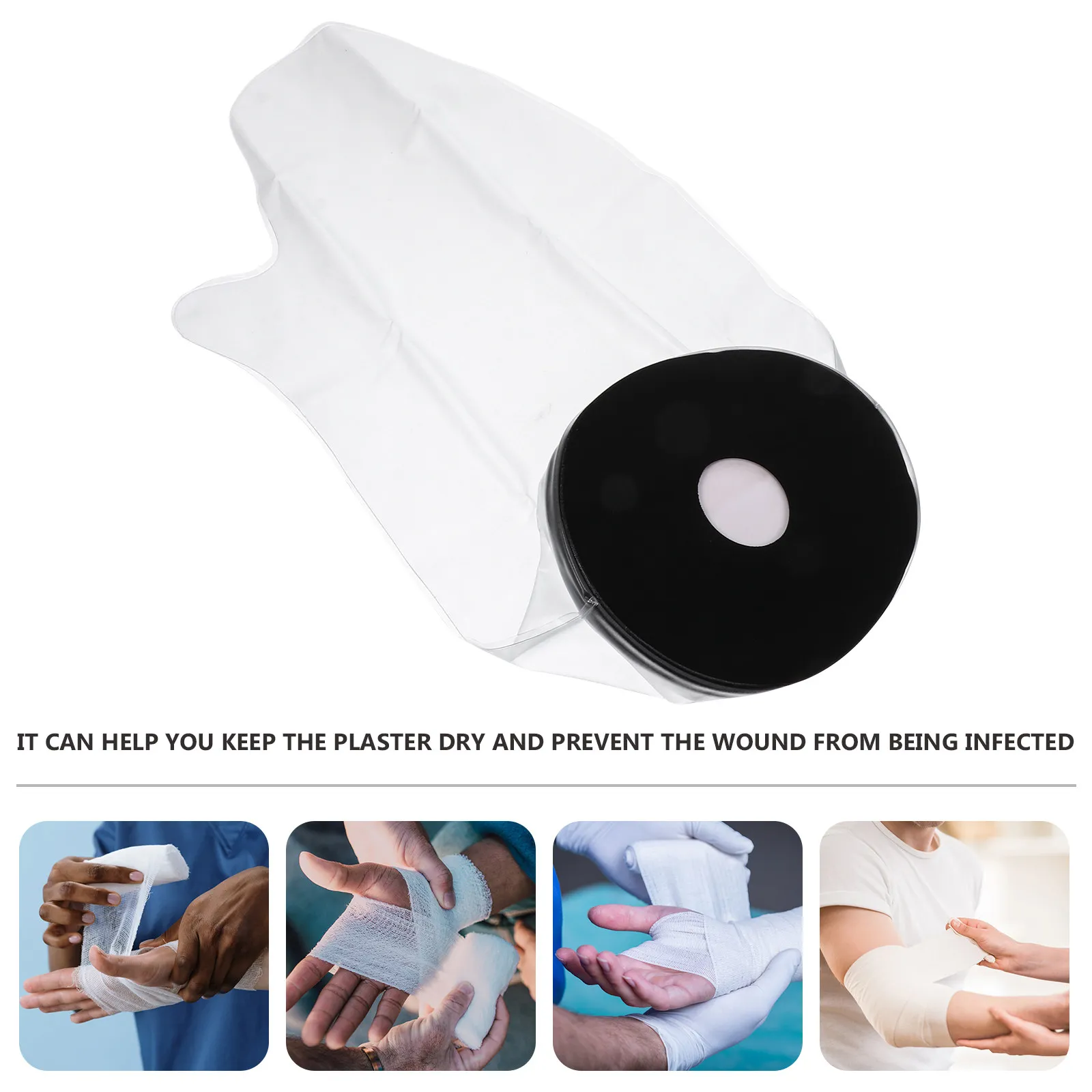 

1Pcs Waterproof Arm Cast Cover Reusable Black Shower Protector for Adults Injured Hands Plaster Sleeve Protective Waterproof