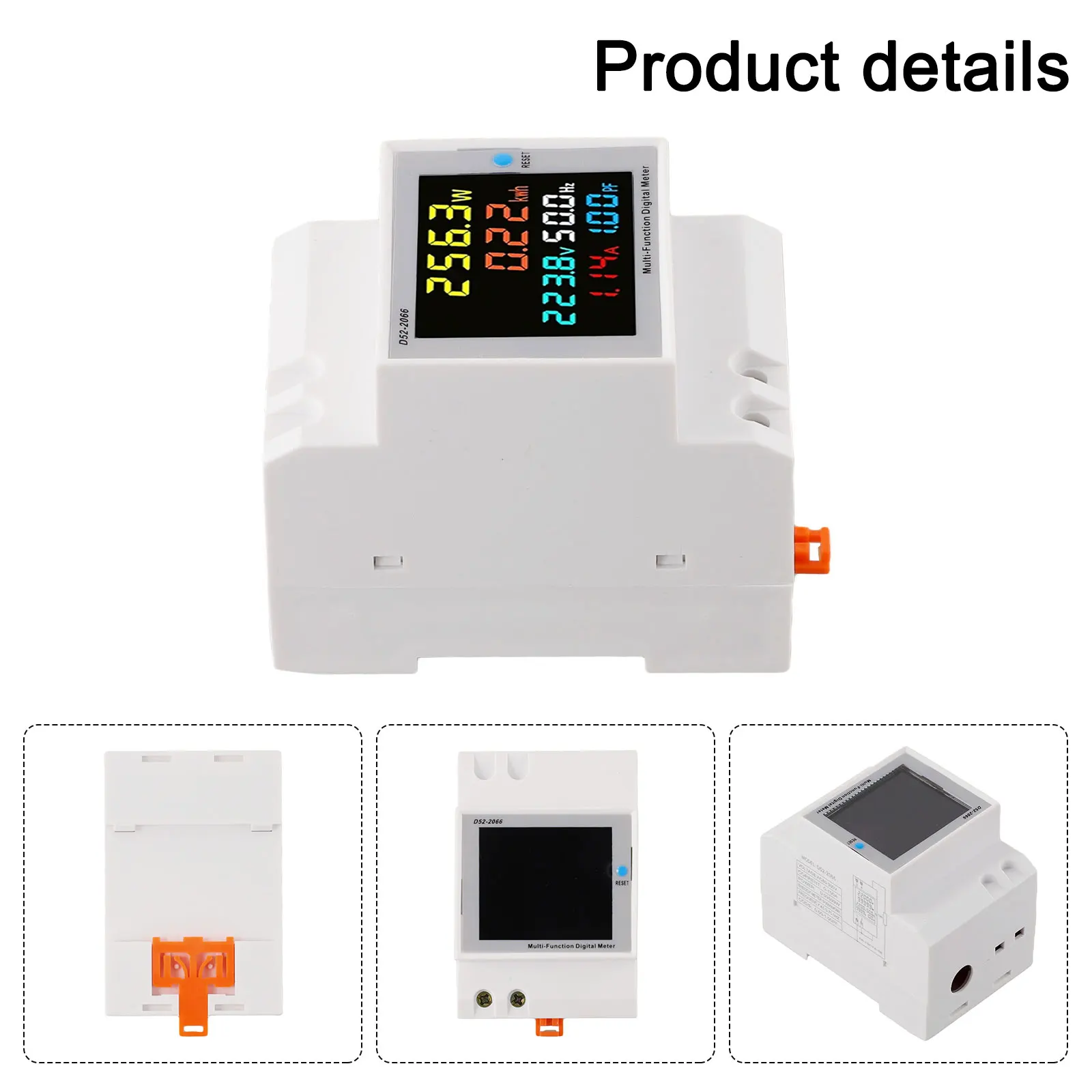 Dynamic Energy Monitoring Device with High Definition LCD Display Measures Voltage from AC 40 to 300V and Current up to 100A