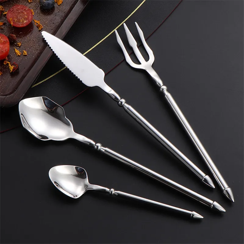 4PCS Haiwang 304 Stainless Steel Cutlery Set Hotel Luxury Tableware Wholesale Dinner Spoon Knife Restaurant Cooking Anti-scald