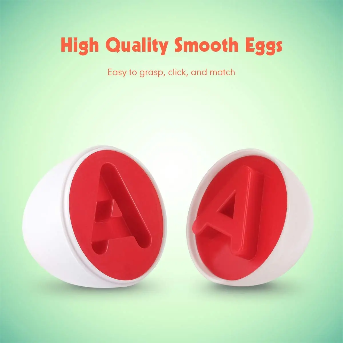 Early Educational Toys ABC Matching Eggs Toy 26pcs Alphabet Letters Matching Color Matching and Sorter Puzzle Games