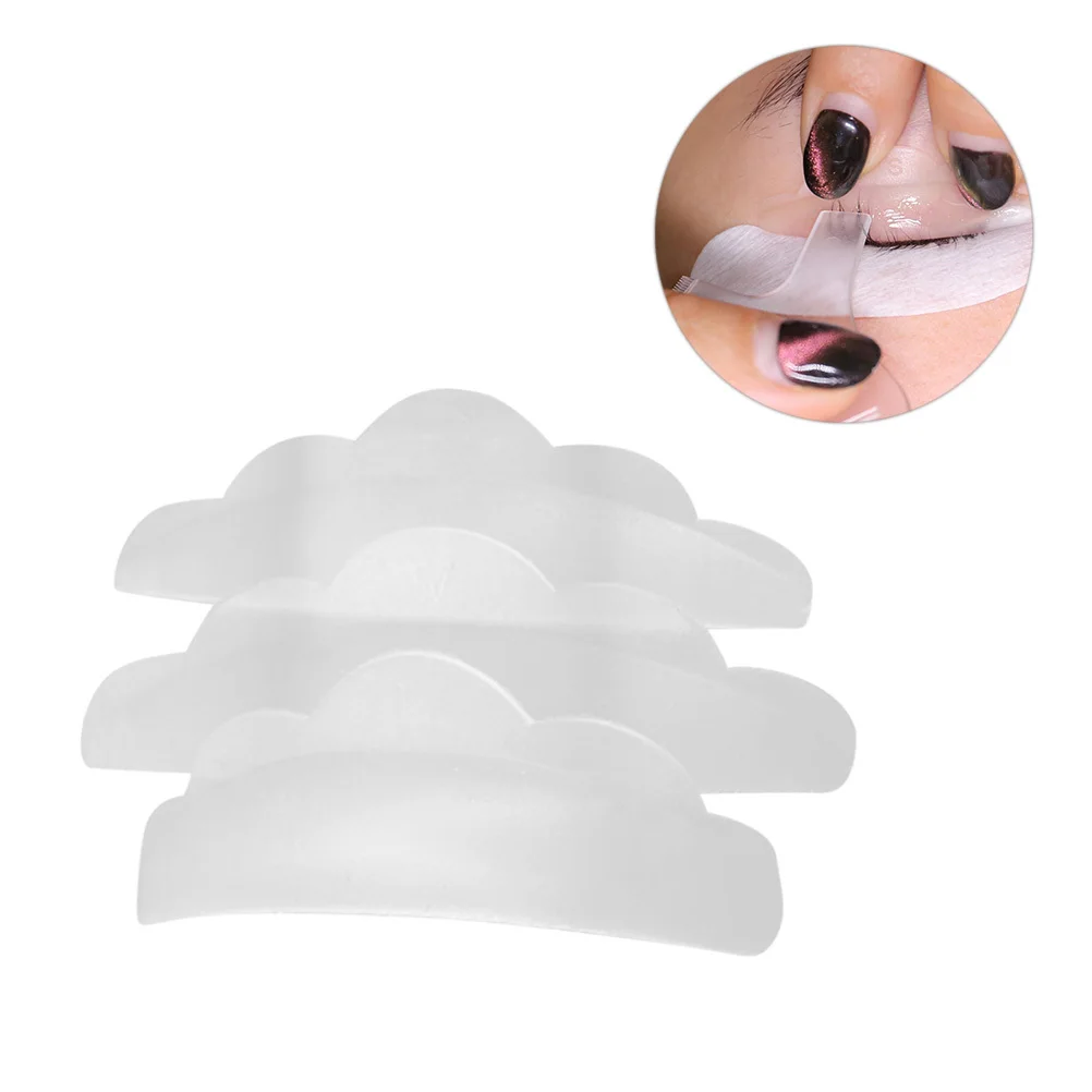 3 pares de almofadas para extensão de cílios, sem fiapos, silicone, cobertura permanente, círculo escuro, ferramenta de maquiagem para mulheres