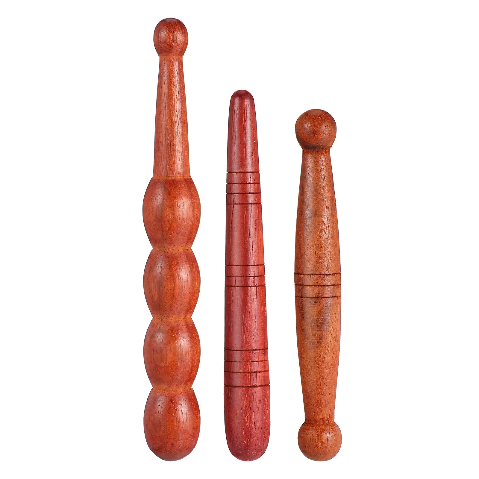 

Wooden Massage Tools 3 Pcs Set Deep Tissue Muscle Relief Stick for Foot Body Trigger Point Release Acupressure Wood Massager Pen