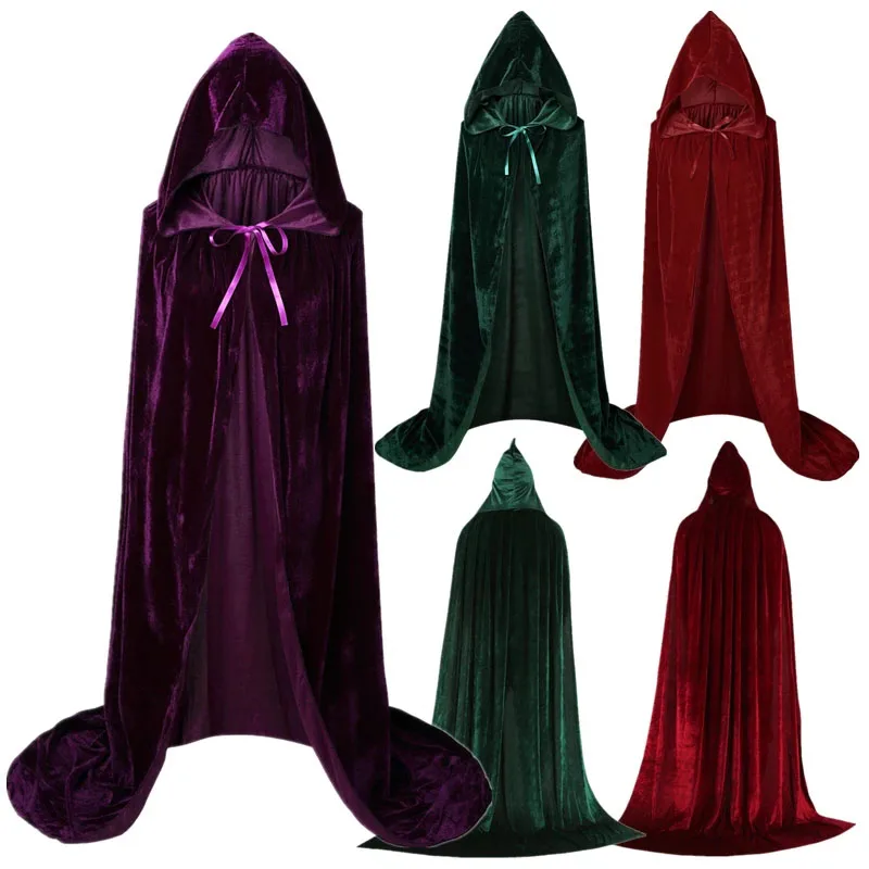 

Hocus Pocus Witch Cloak Halloween Sarah Winifred Sanderson Cosplay Costume Adult Kids Unisex Cloak Retro Ages Cape