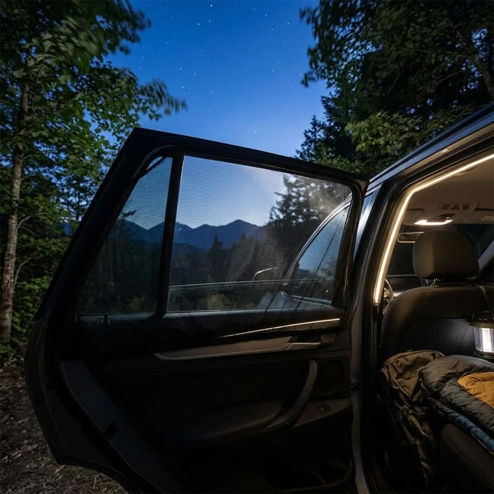 

Mesh Car Window Shade Privacy Protection Car Window Screen Auto Bug Net Breathable Vehicle Sunshade Mesh Portable