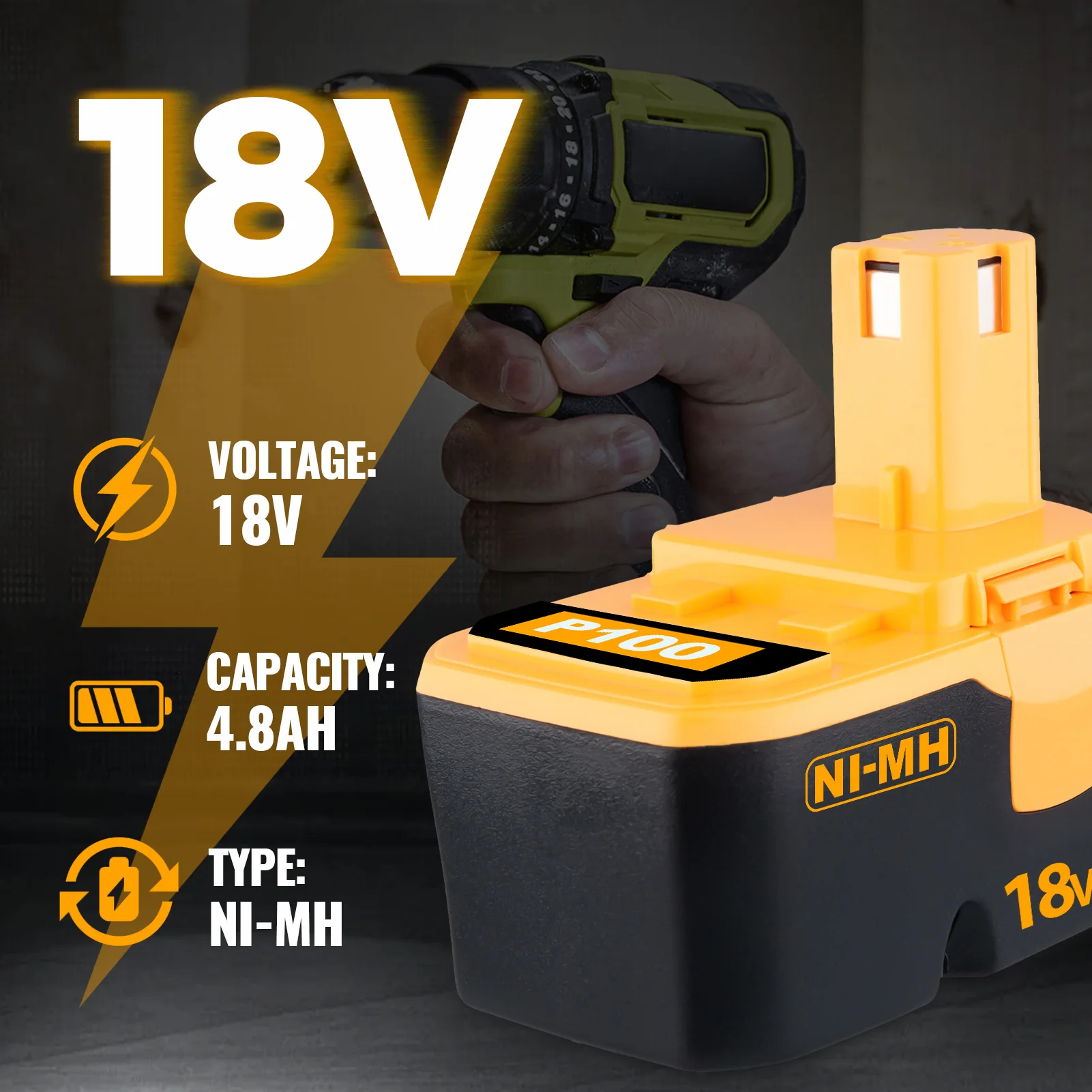 Vanon 1/2Pack 18V 4… - image