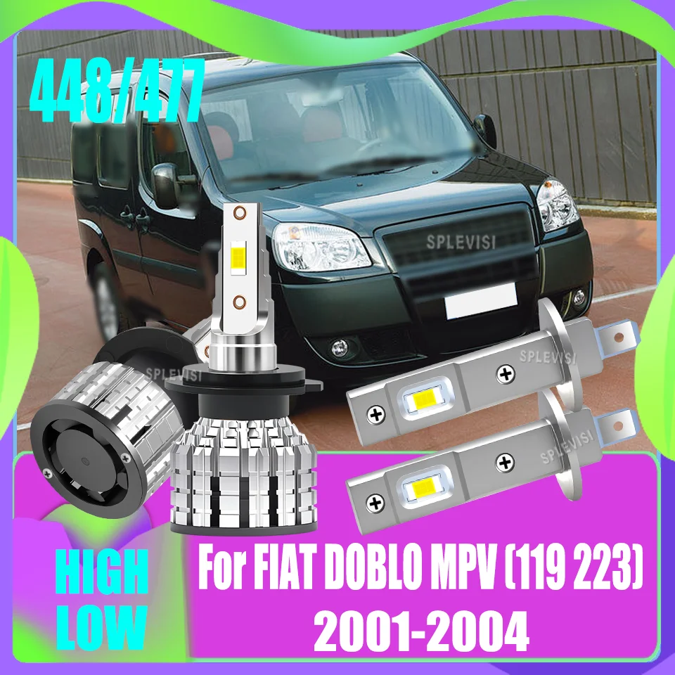 

Night Driving Safe Car Light LED Headlights H1 High Beam H7 Low Beam Kit For FIAT DOBLO MPV (119 223) 2001 2002 2003 2004