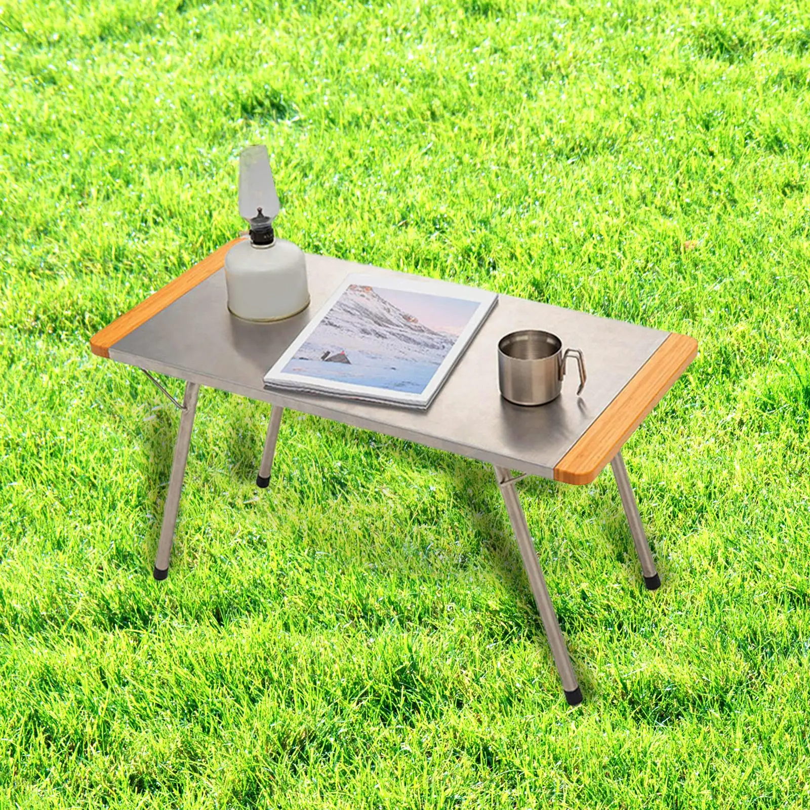 

Стол для кемпинга, складной стол, прочный, компактный, легко чистится, компактный, складной стол из нержавеющей стали для вечеринки, кемпинга, дома