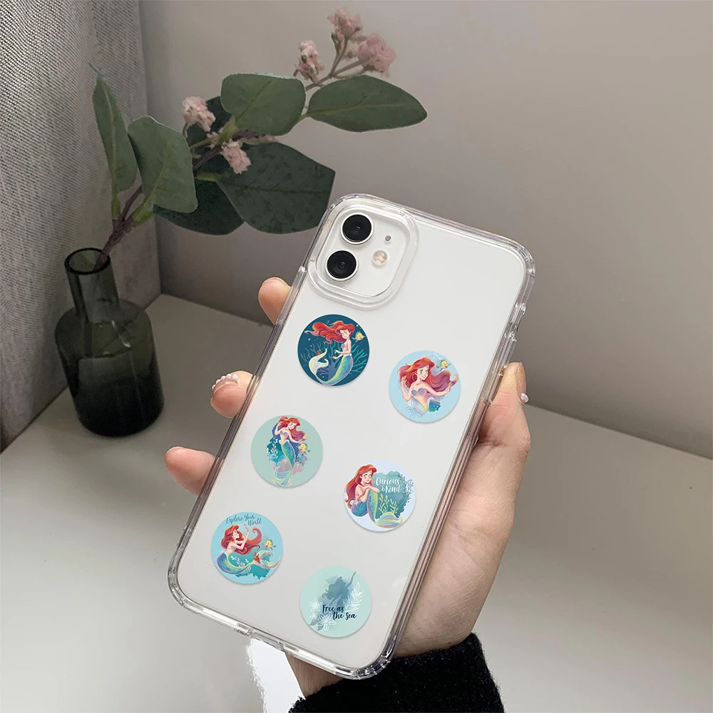500pcs/Roll Cute Princess Ariel Stickers Disney The Little Mermaid Decal DIY Laptop Journal Guitar Classic Sealing Label Sticker view 6