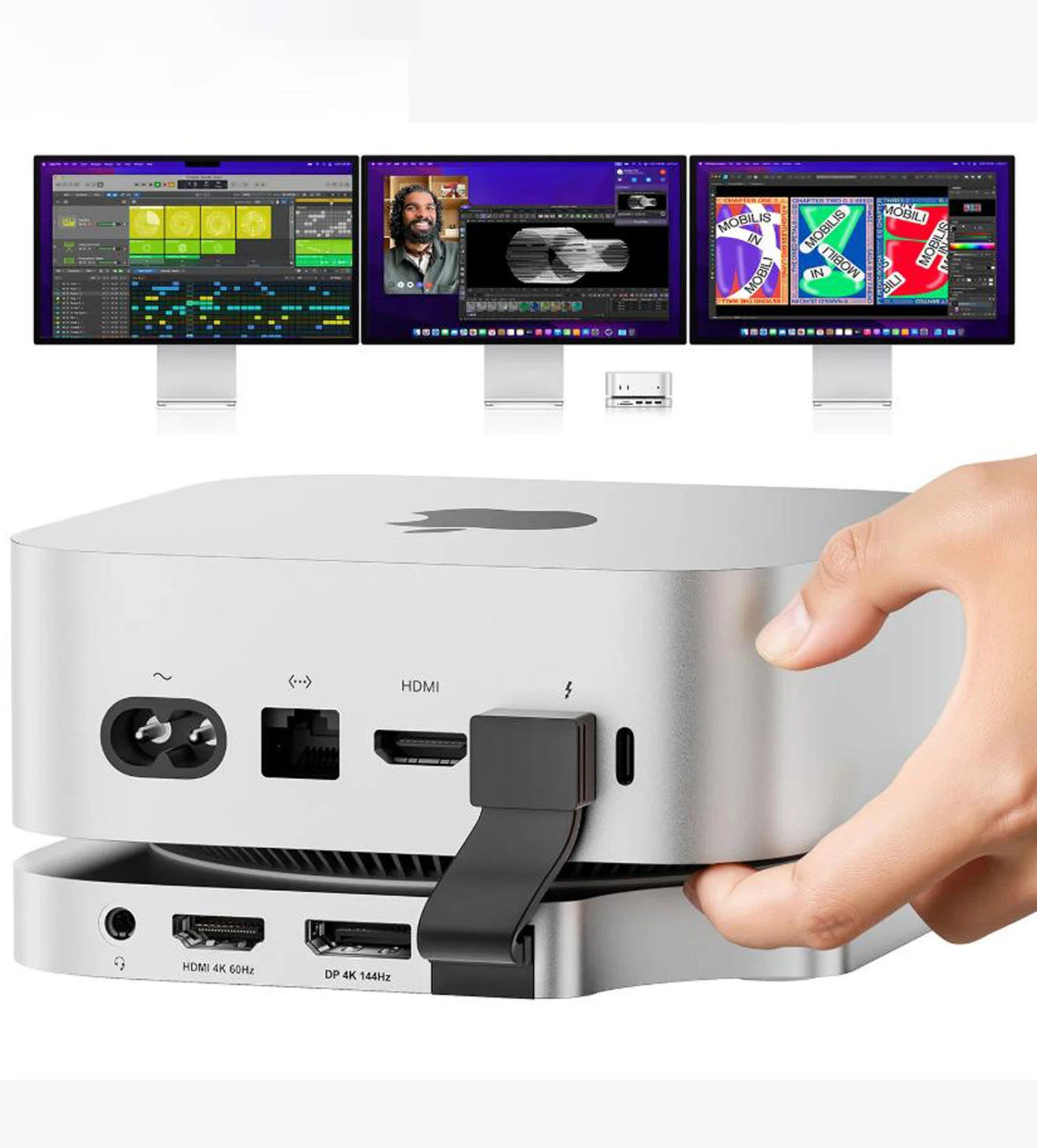 

USB HUB Mac mini M4 Dock Santd with 4K HDMI / 4K DP Triple Display Docking Station for Mac mini M4/M4 Pro 2024