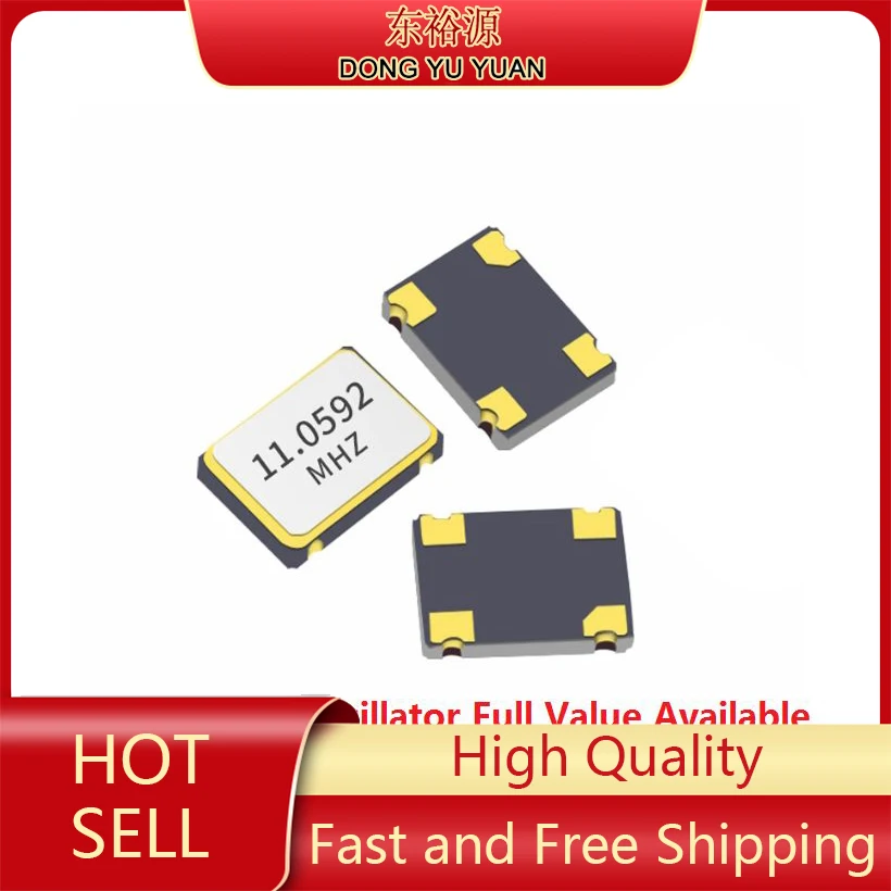 5pcs 5070 Active Crystal Oscillator 4/6/8/10/12/16.384/20/24/25/30/40/50/80/125/32.768/11.0592/4.9152/22.1184/MHZ/M 5*7MM 4PIN