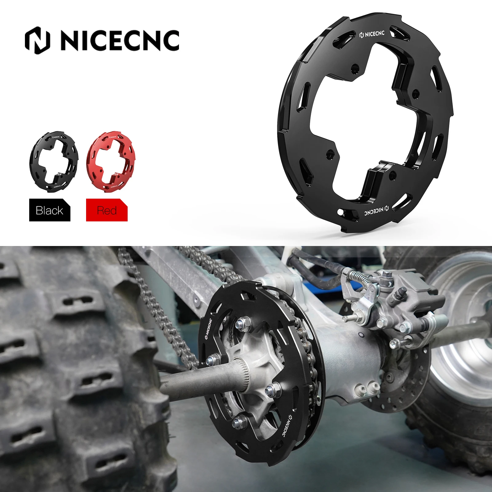 

For HONDA TRX450R Dual Sprocket Guard Chain Cover ATV TRX450ER 2006-2014 41201-HC0-000 6061-T6 Aluminum