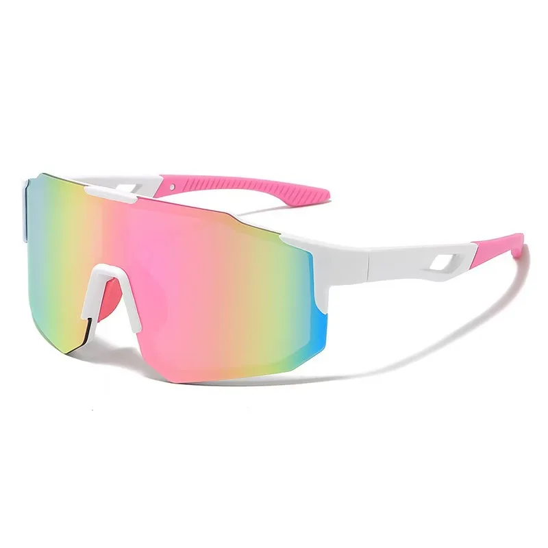 Übergroße Bunte Sportsonnenbrille - Wrap-Around-Design, Unisex Komfortabler Sitz für Radfahren, Wandern & Outdoor-Aktivitäten