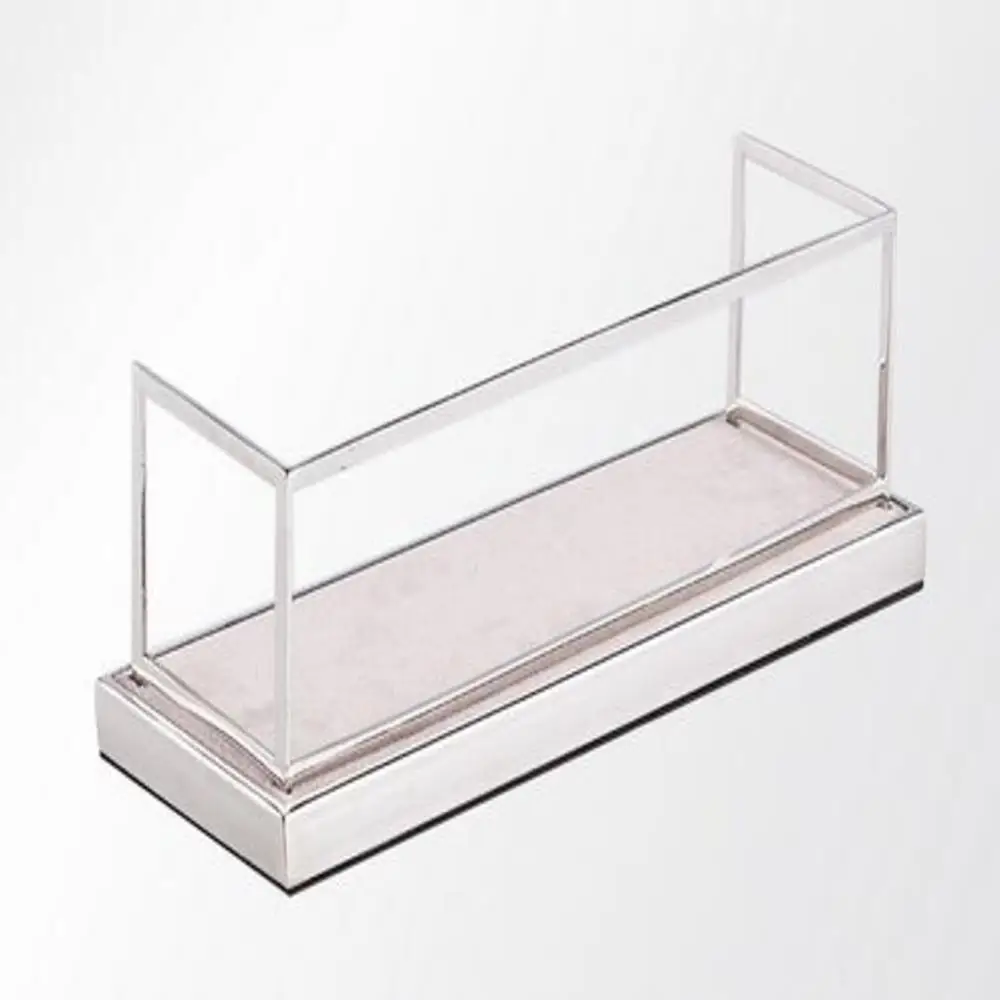 Stainless Steel Metal Wallet Display Rack Desktop Stand Store Display Fixture Wallet Storage Tray Standing