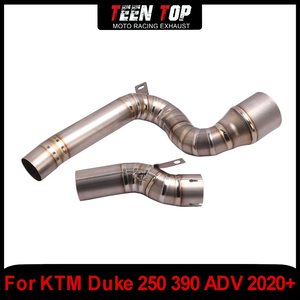 For KTM DUKE 250 390 ADV Moto Bike Exhaust Middle Link Pipe Titanium Alloy Exhaust 51mm duke 250 2020 2021 Mid Connection Pipe