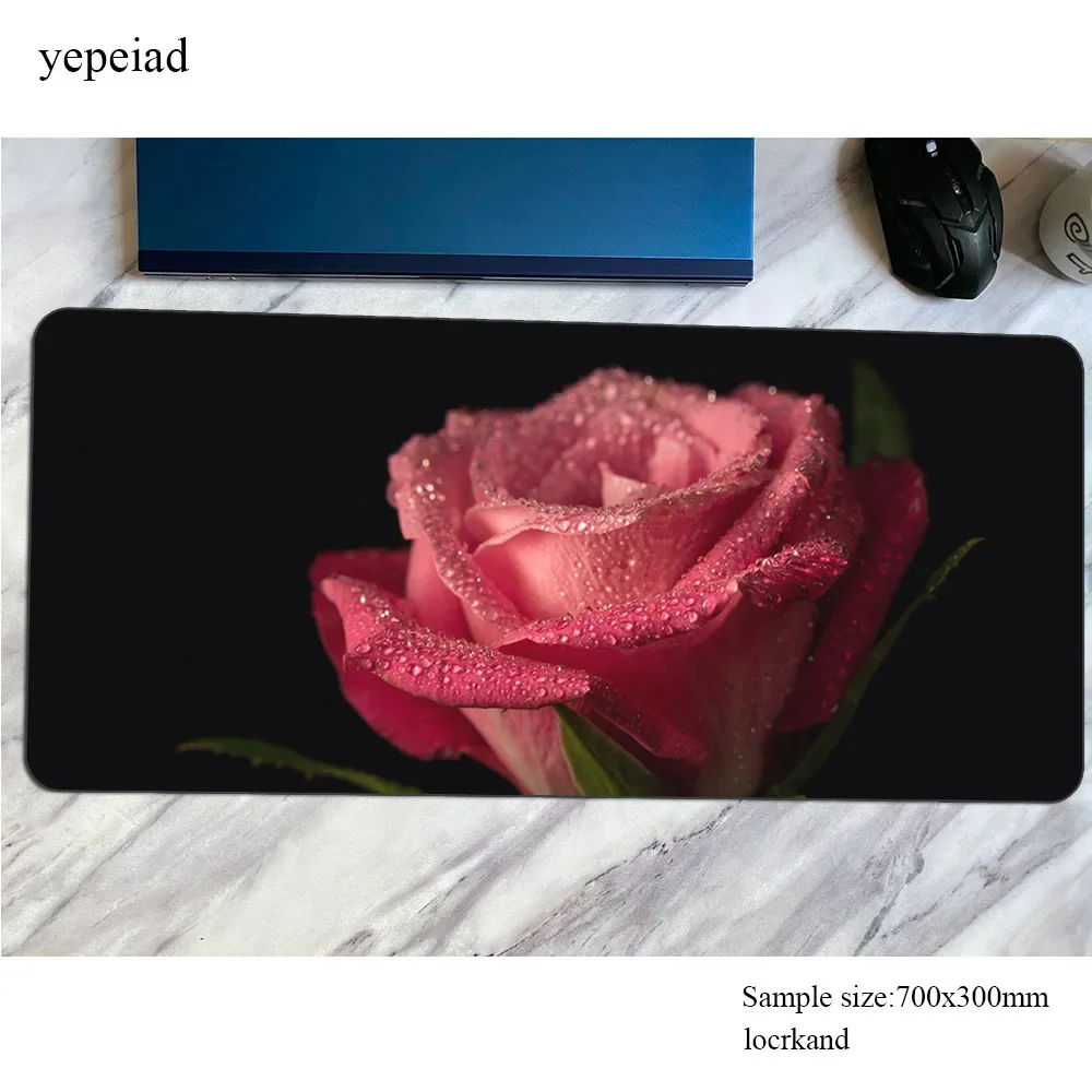 

rose mousepad 900x400mm gaming mouse pad 3d pc computer gamer accessories large mat Fashion laptop desk protector pads