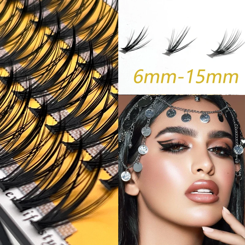 60 Bundles visone Extension ciglia Natural 3D Russian Volume ciglia finte Individual 30D Cluster Lashes Makeup Cilia