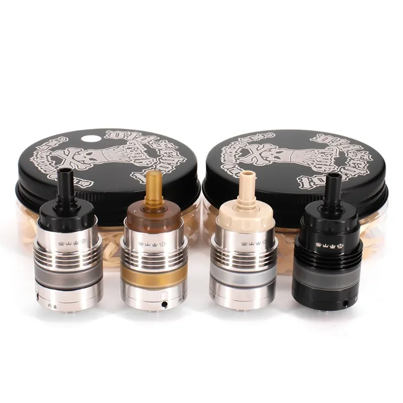 YC Monarchy Old School Tank MTL RTA Rebuildable Atomizer 22mm 316SS Single Coil Deck Peek Tank with 4pcs Air Pins Ecig Vaper