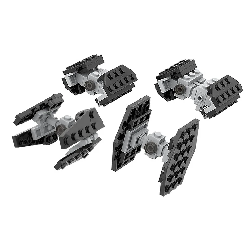 136 PCS-Classic Space Movie Series-Creative Mini Tie fighter combo Building Blocks Model For Children Boys Girls, Christmas Gift view 4