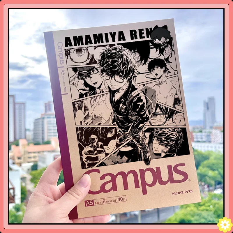 

PERSONA Manga Relief Style Notebook Handbook Gift Akechi Goro Amamiya Ren Personalized Notebook Customize Notebook