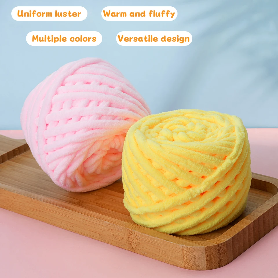 Fenrry100g Şönil Örgü Ipliği Yumuşak Buz Şerit Hattı Pamuk Ipliği Diy Yün Iplik El Yapımı Örgü Battaniye Eşarp Kalın Iplik