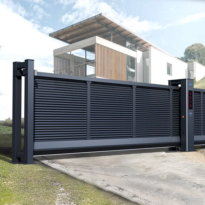 Modern New Deign Factory Price Aluminum Alloy Security Gates Automatic Cantilever Sliding Gate Outdoor for House