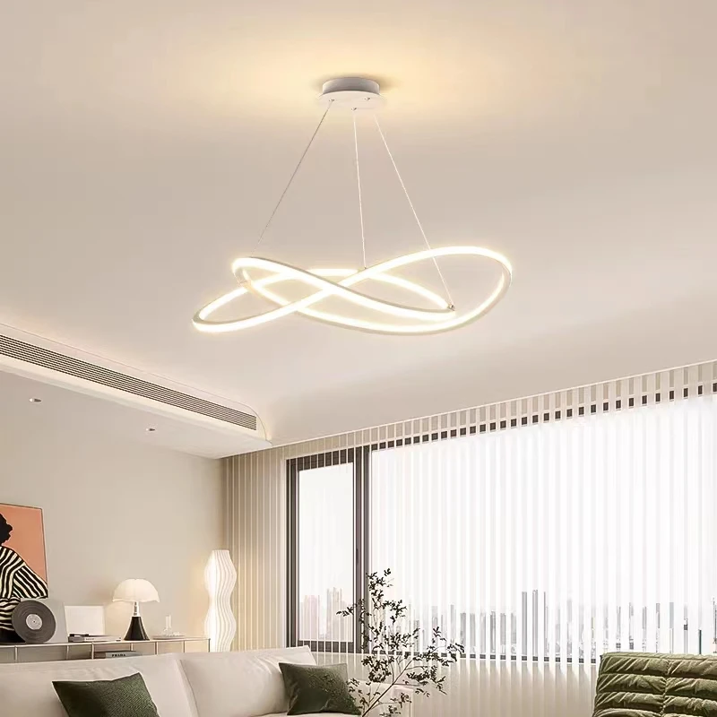 Lampu gantung LED, lampu gantung langit-langit LED untuk restoran lampu gantung Nordik Modern sederhana ruang makan Hotel lampu Bar seni perlengkapan dekorasi rumah