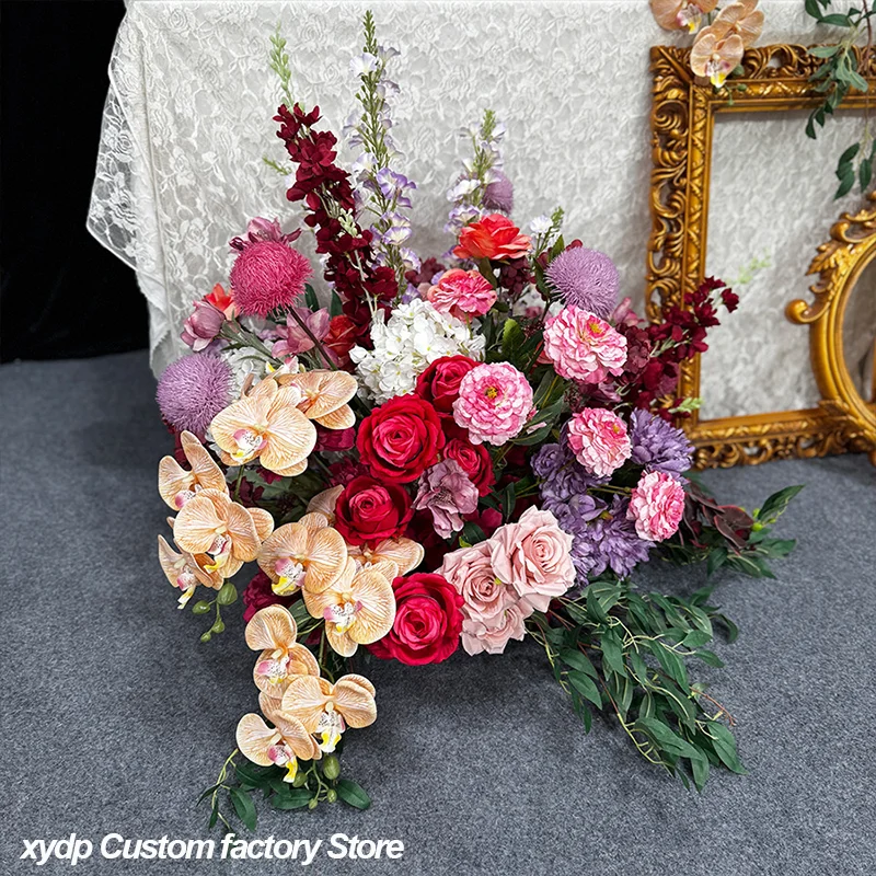 5D Rosen, Grünpflanzen, Hortensien, Hochzeitsbogen-Dekoration, Blumenreihe, Tischdekoration, Blumenball, Event-Zubehör – Detail 8