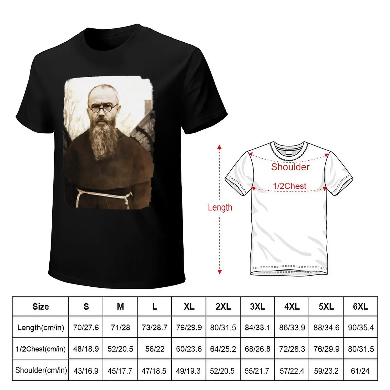 Saint Maximilian Kolbe T-Shirt anime rapper graphic tees compression shirt men