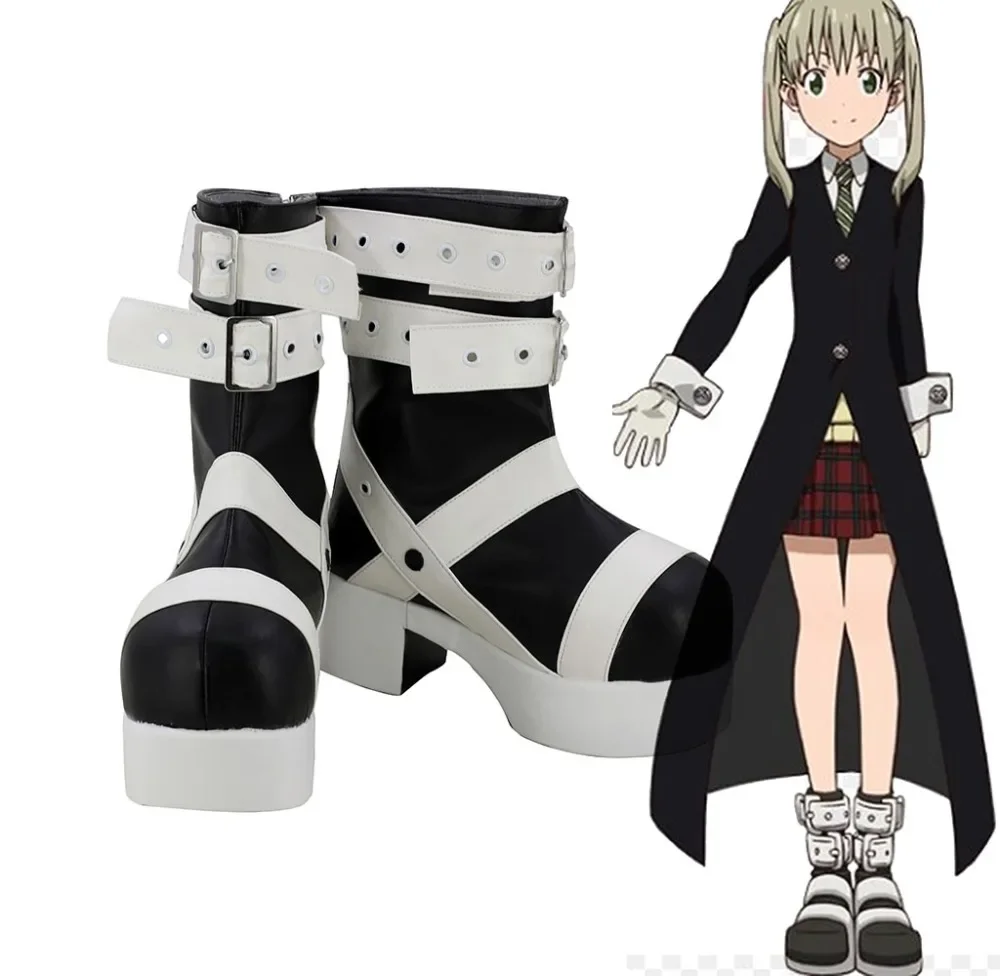 

2025 Custom Made Maka Albarn Soul Eater Cosplay High Heel Boots | Anime Character Shoes for Unisex