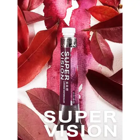 Bilashmart Super Vision 16 Colors Layered Mineral Watercolor Paint Tube 8ml Master Water Color for Artist Painting Art Suppliers