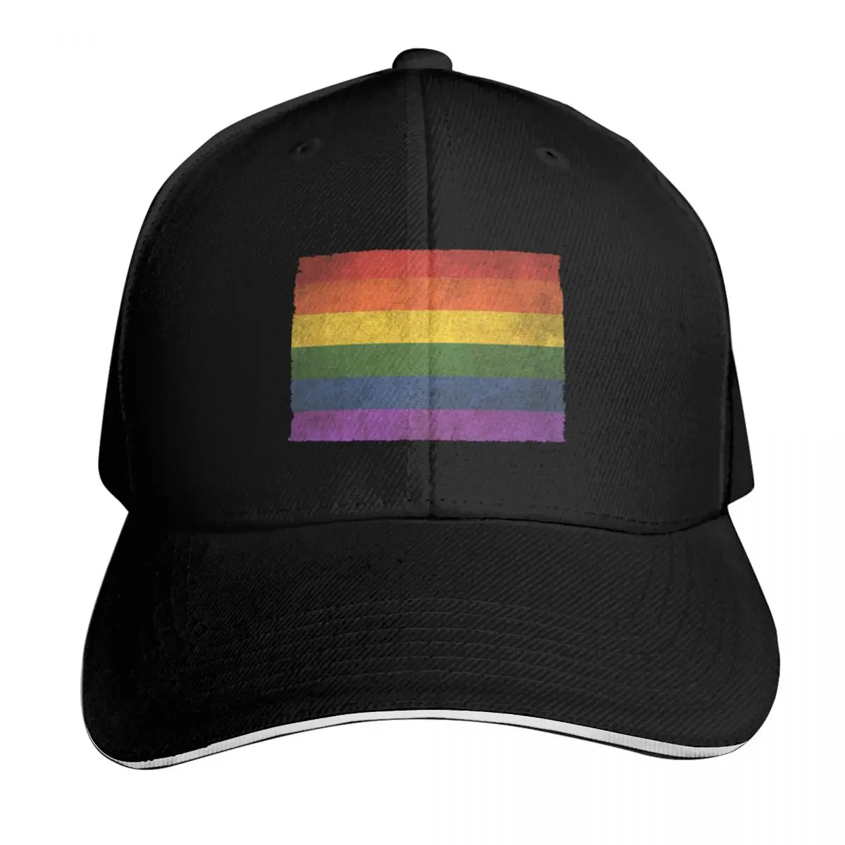 

Old and Worn Distressed Vintage Gay Pride Rainbow Flag Baseball Cap Visor Sunscreen Snapback Cap tactical cap Women's Hats Men's