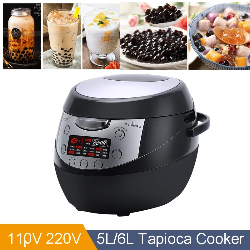 5L 6L Commercial Use Tapioca Cooker Milk Tea Shop Bubble Tea Pearl Cooker Pot Sago Cooker Machine Non-stick Pearl Machine 5L