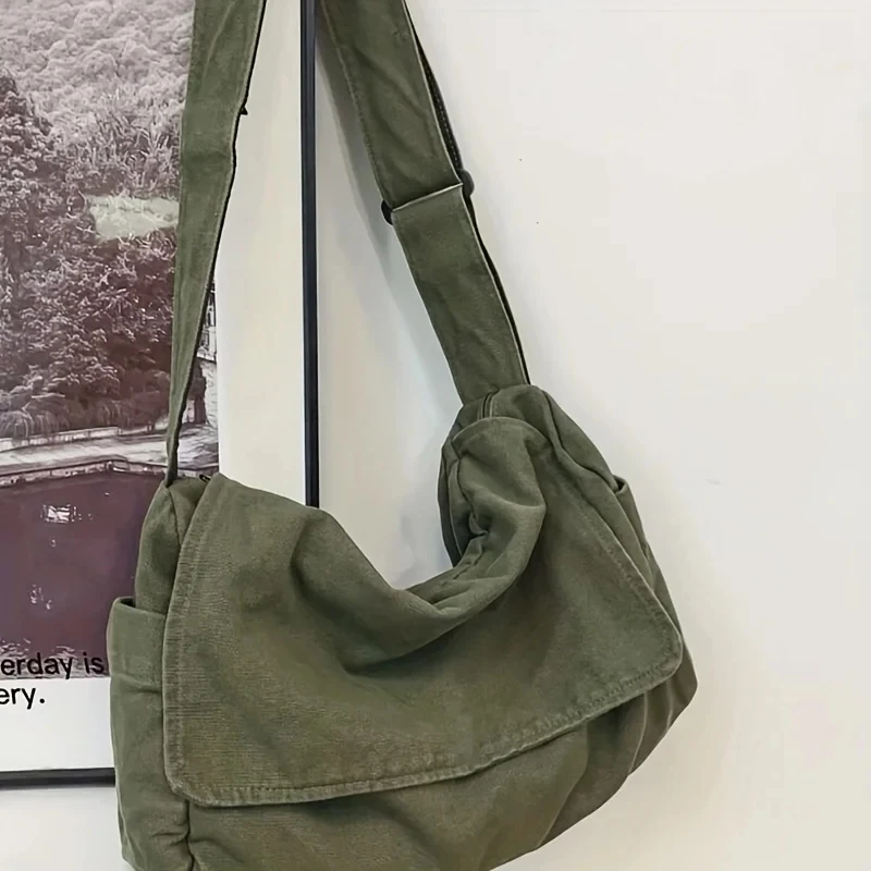

Tactical Vintage Hunting Messenger Bag Vintage Canvas Shoulder Tote Bags Casual Crossbody Handbags Large Capacity
