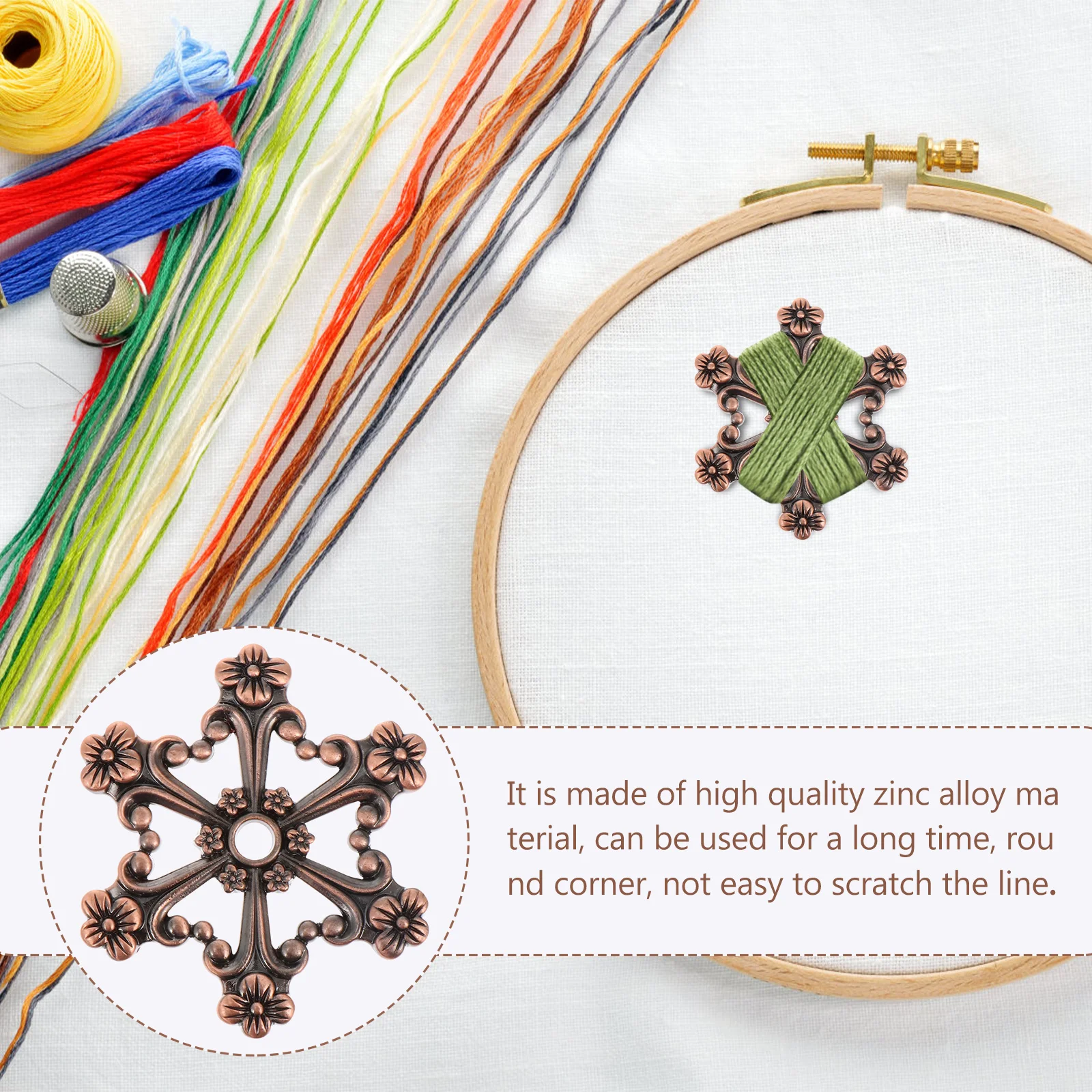 

Zinc Alloy Sewing Thread Board Compact Durable Lightweight Thread Organizer Tool Cross Stitch Sewing Tools Accessories