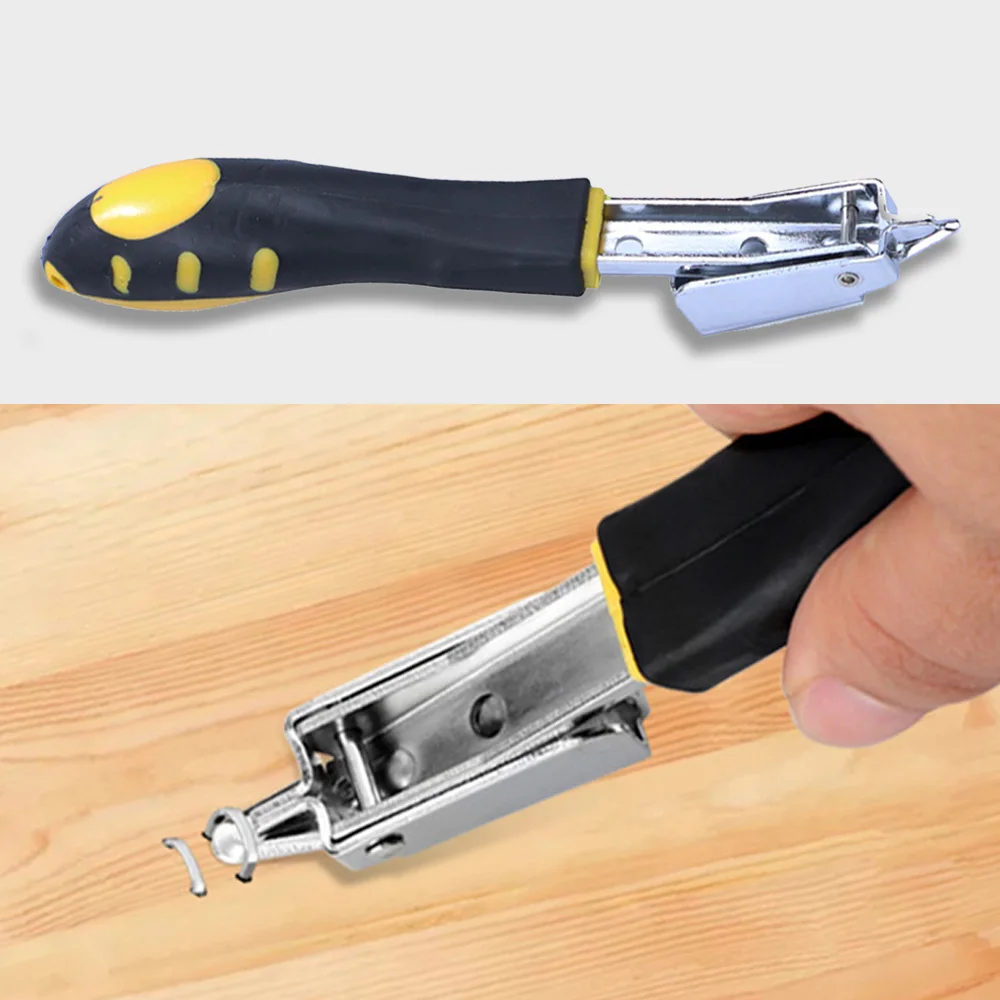 4-in-1 manuelles Nagelpistolen-Werkzeug, robust und 600/800/4000 Heftklammern für Heimwerker, Heimdekoration, Camping, industrieller Einsatz – Detail 6