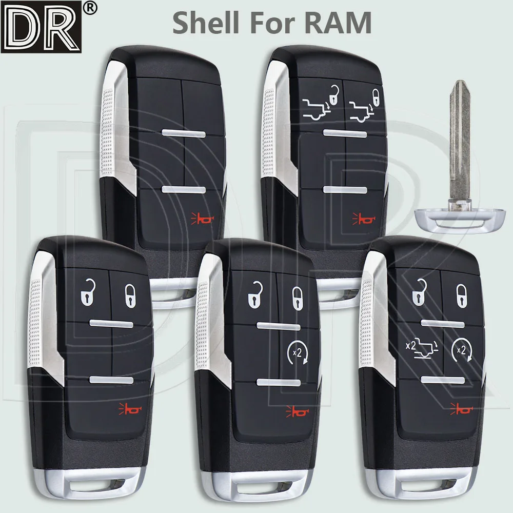 

Сменный чехол для автомобильного ключа DR 1/2/3/4/5 с кнопкой GQ4-76T для Dodge RAM Pickup HD 2500 3500 4500 5500 2019-2024