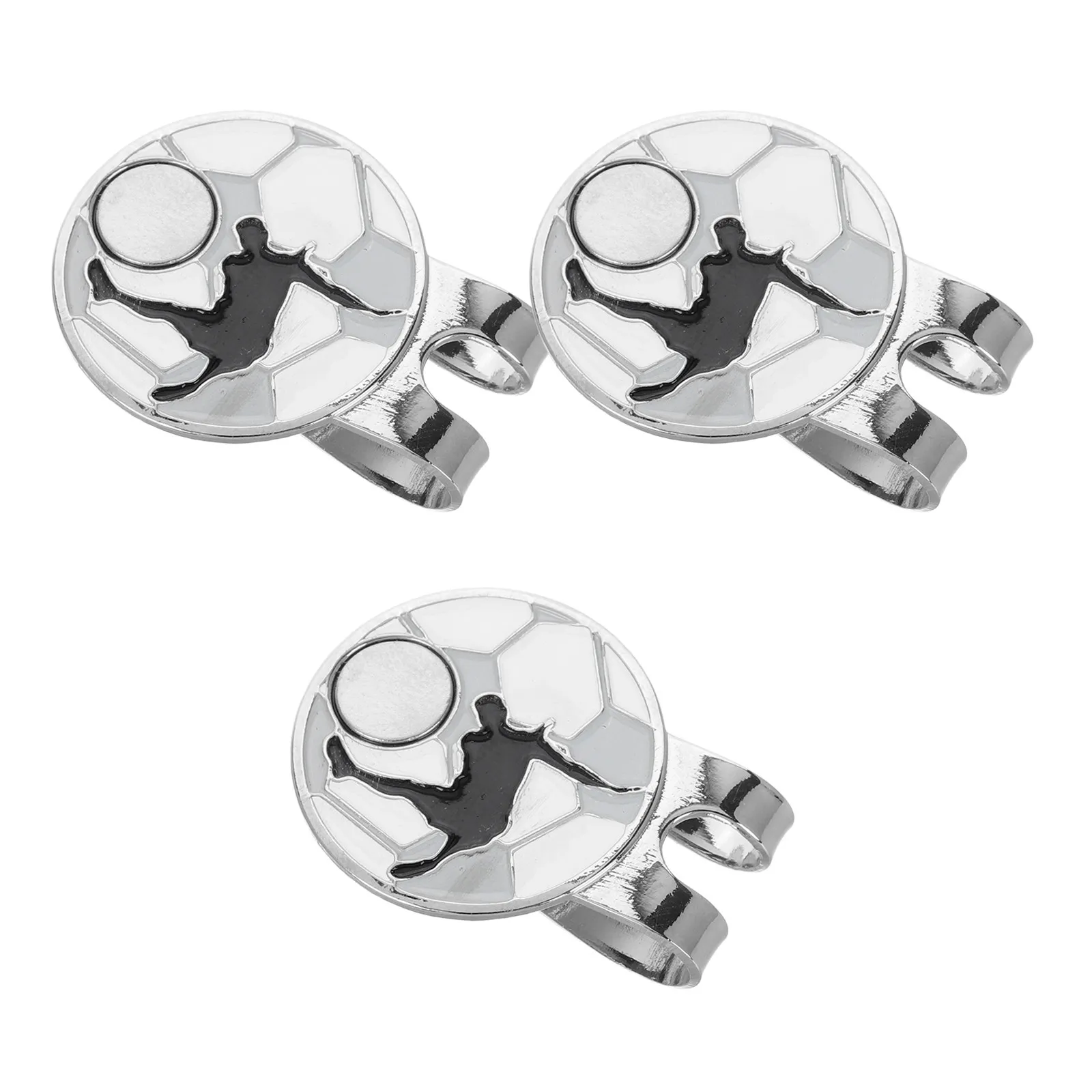 

Набор из 3 металлических маркеров для гольфа с клипсой на кепку, портативные маркеры для мячей, декор для головных уборов, принадлежности для гольфа