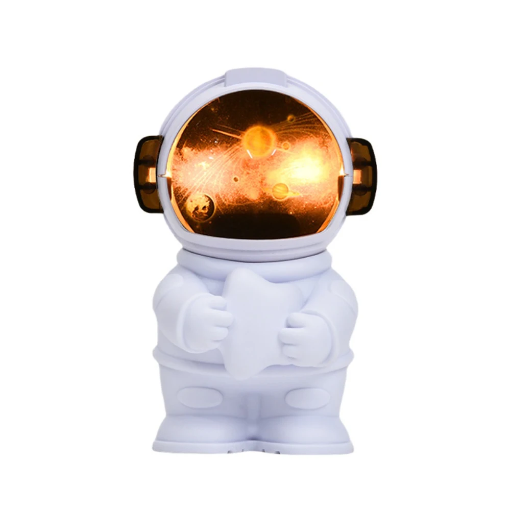 USB Powered Astronaut Humidifier for Desktop Use with Quiet Misting and Continuous or Intermittent Spray Modes