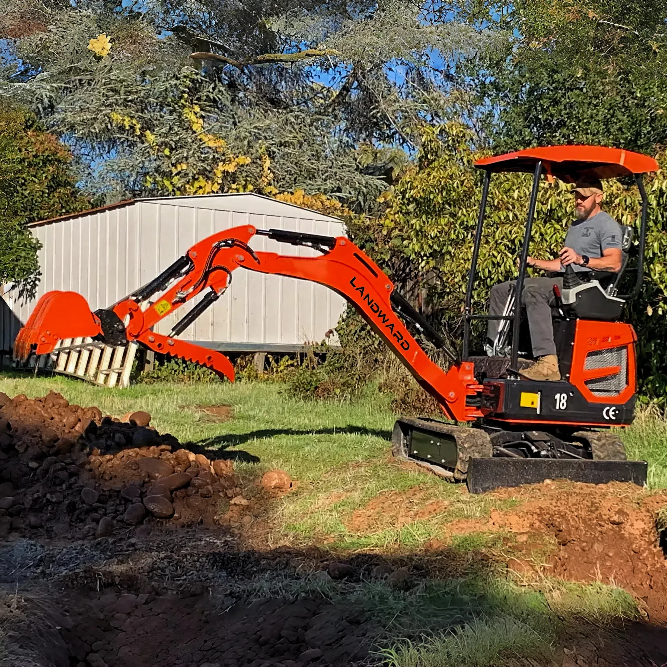 Gran oferta en Europa y América Mini excavadora 1,8 toneladas Epa/Euro 5 Kubota excavadora sobre orugas excavadora agrícola personalizada