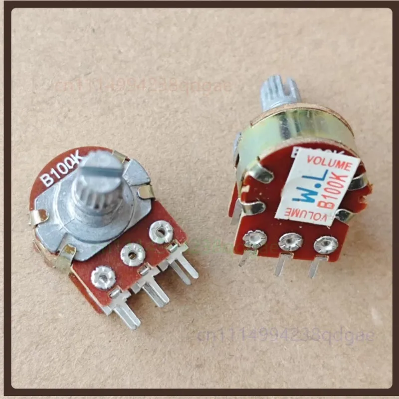 1PCS 148 Type Rotary Potentiometer For Audio Amplifier B100K B104 Single 3Pin Dual 6Pin 15MM Shaft Volume Control