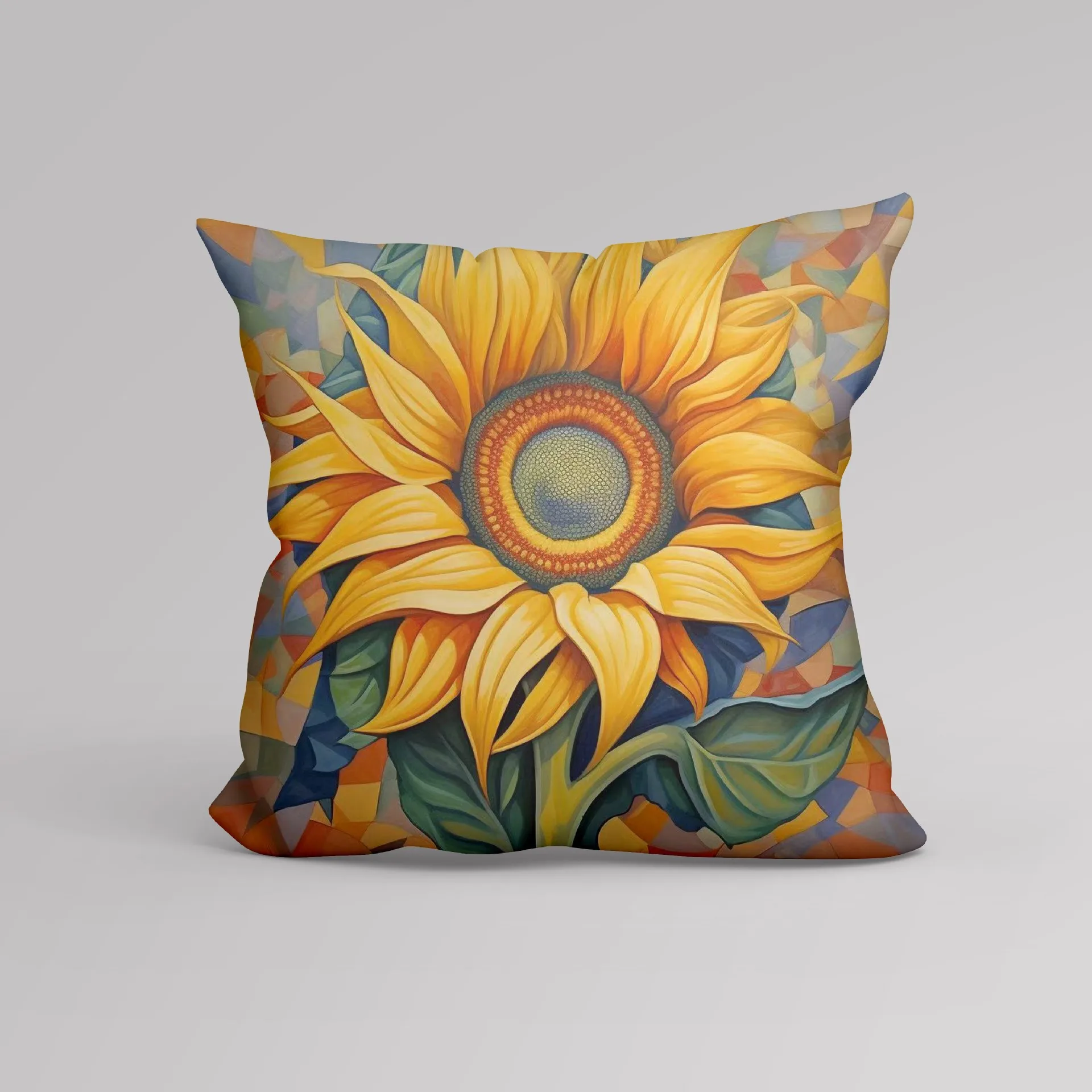 Yellow Sunflower Pillows Case Summer Flower Pillowcases for Pillows Bed Sofa Home Decoration Modern Pillow Covers 45x45cm