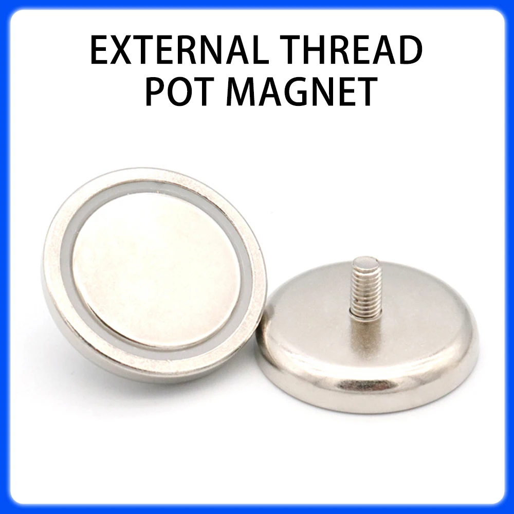 C8~C60 Strong External Thread Pot Magnetic Neodymium Iron Boron External Tooth Magnetic Suction Cup Screw Base Magnetic Pot