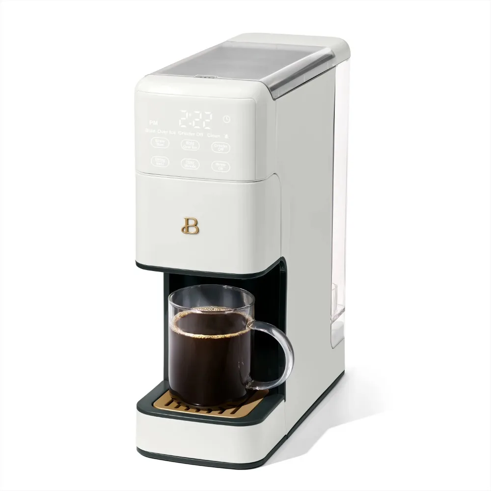 Programmable Single Serve Coffee Maker, White Icing by Drew Barrymore